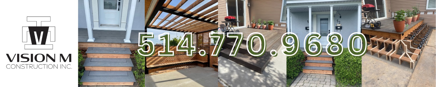 Vision M Construction inc. - Construction Terrasse, Patio, Pergola